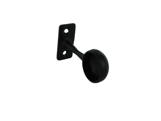 Securit End Bracket Black 25mm Pack 2