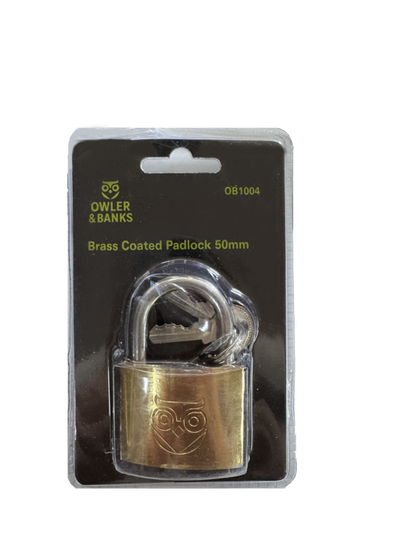 Owler & Banks Brass Coated Padlock 50mm