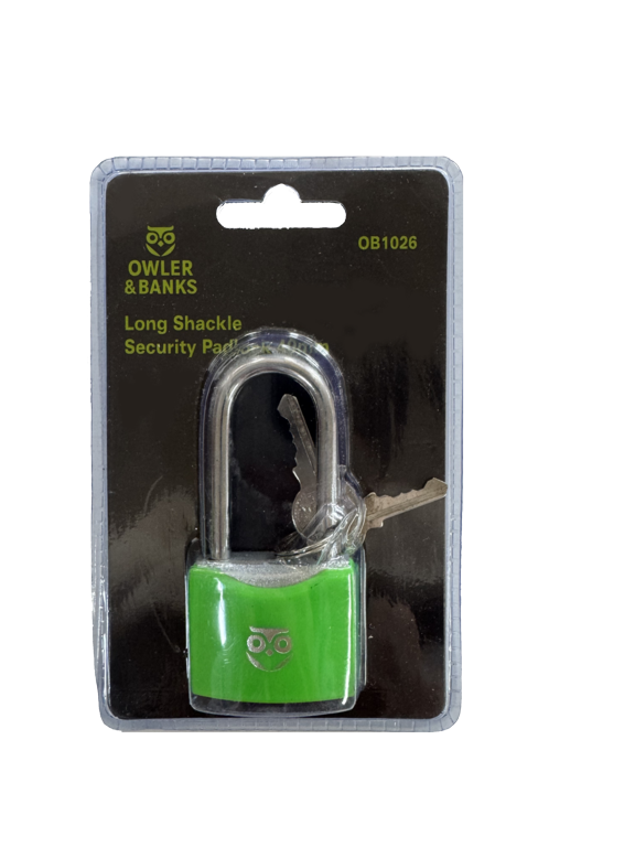 Owler & Banks Iron Padlock Long Shackle 40mm