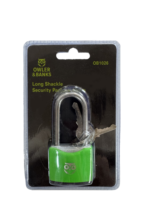 Owler & Banks Iron Padlock Long Shackle 40mm
