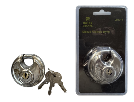 Owler & Banks Discus Padlock 60mm