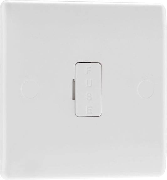 BG White Unswitched Connection Unit Fused