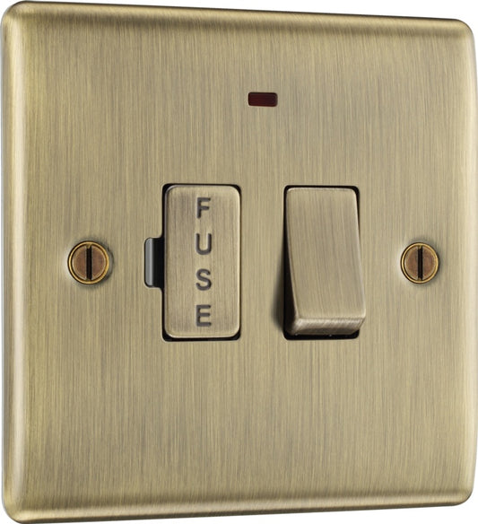 BG Antique Brass Switched Fused Connection Unit