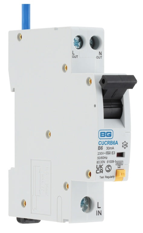 BG Compact RCBO Type 1 B Curve 6a