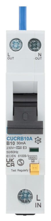BG Compact RCBO Type 1 B Curve 10a