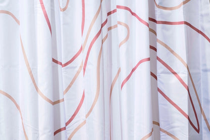 Croydex Shower Curtain 1800mm Pink Swirl