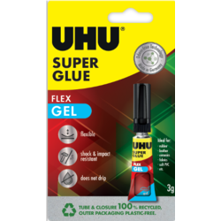 UHU Superglue Flex Gel 3gm Blister Pack