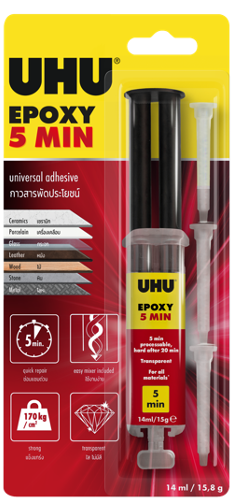 UHU Epoxy 5 Minute Syringe 14ml