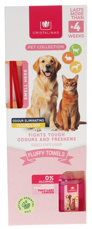 Cristalinas Pet Reed Diffuser 25ml Fluffy Towel