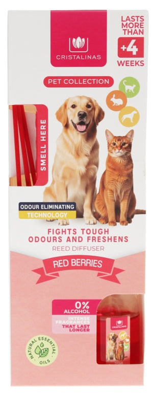 Cristalinas Pet Reed Diffuser 25ml Red Berries