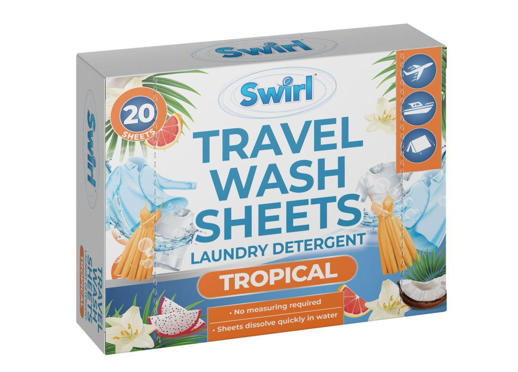 Swirl Travel Laundry Detergent SheetsbTropical Pack 20