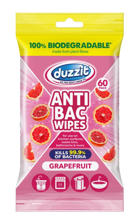 Duzzit Anti Bac Wipes Grapefruit Pack 60