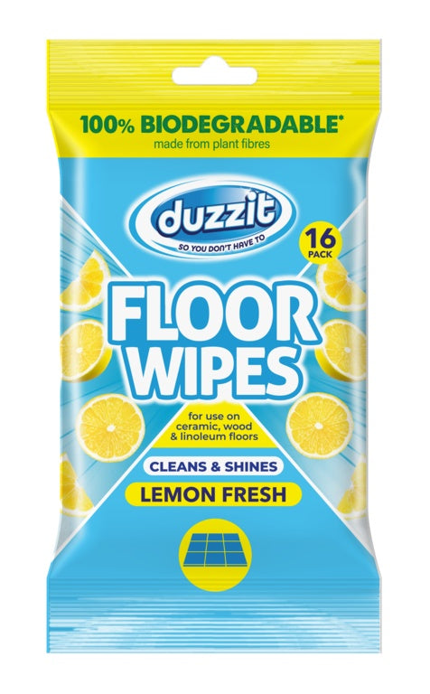 Duzzit Floor Wipes Lemon Fresh Pack 16