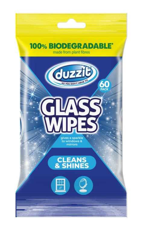 Duzzit Glass Wipes Pack 60