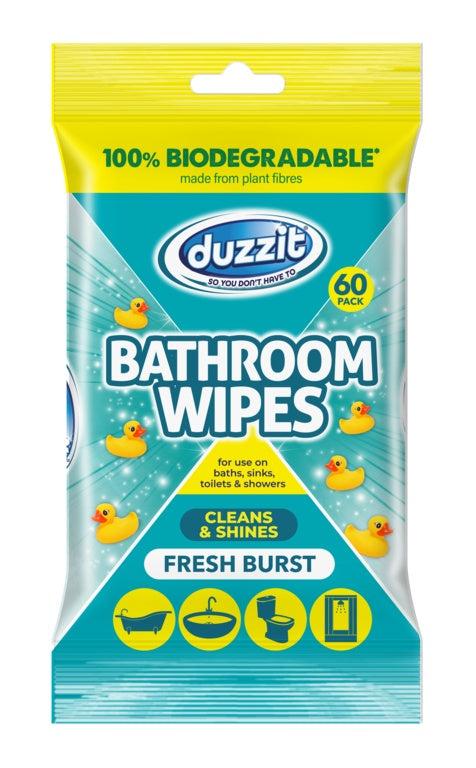 Duzzit Bathroom Wipes Fresh Burst Pack 60