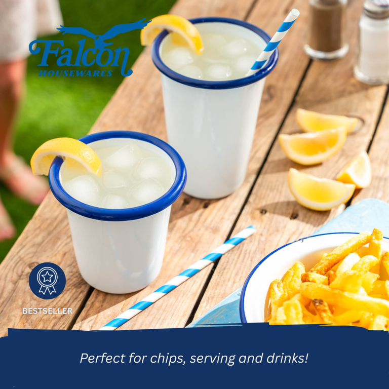 Falcon Enamel Tumbler - Traditional White 310ml