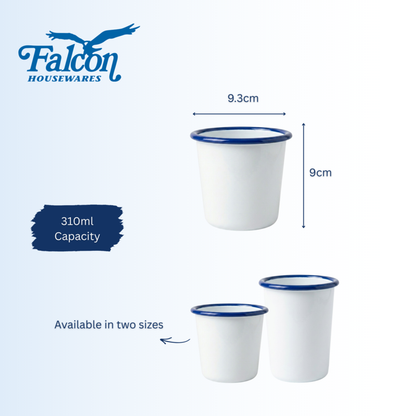 Falcon Enamel Tumbler - Traditional White 310ml