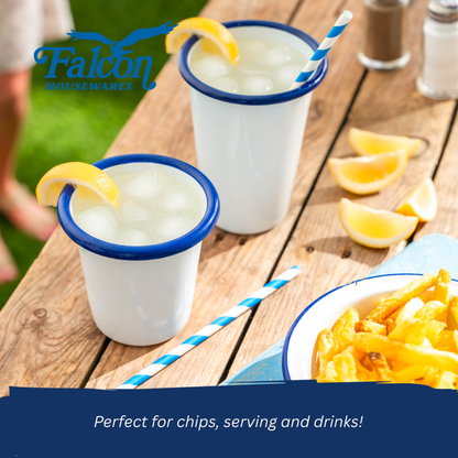 Falcon Enamel Tumbler - Traditional White 410ml