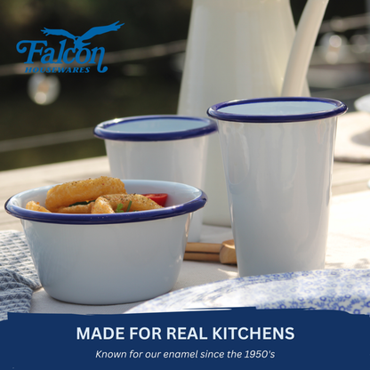 Falcon Enamel Tumbler - Traditional White 410ml