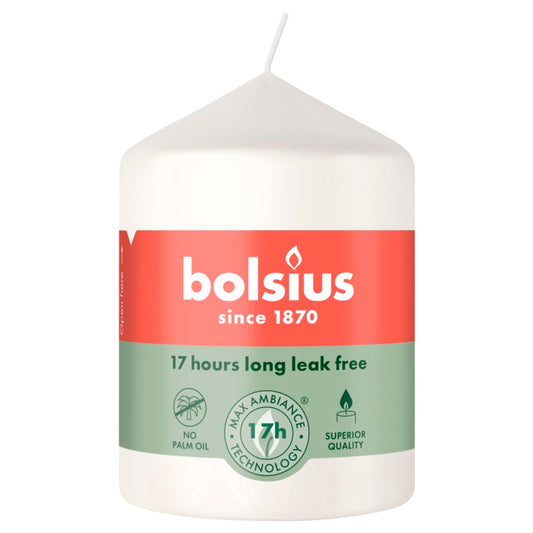 Bolsius Pillar Candle Cloudy White 8cm