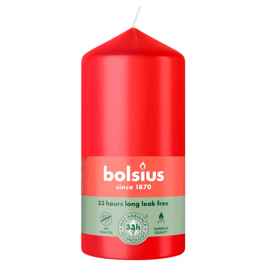 Bolsius Pillar Candle Red 12cm