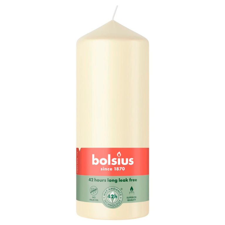 Bolsius Pillar Candle Soft Pearl 15cm