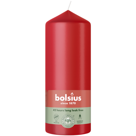 Bolsius Pillar Candle Red 15cm