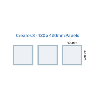 Cheshire Mouldings Wall Kit Ready Primed 420 x 420mm 3 Panel