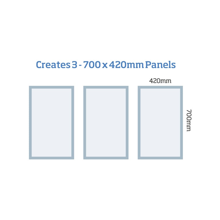 Cheshire Mouldings Wall Kit Ready Primed 700 x 420mm 3 Panel
