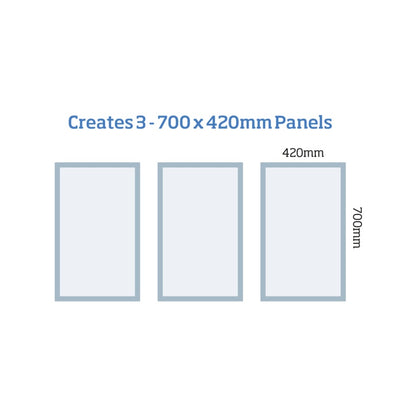 Cheshire Mouldings Wall Kit Ready Primed 700 x 420mm 3 Panel