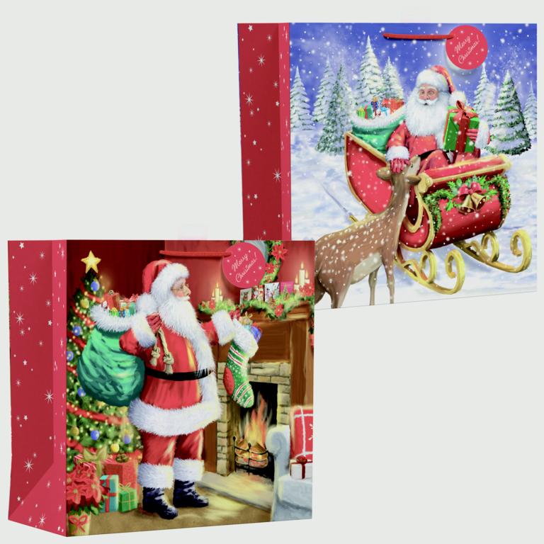 Giftmaker Traditional Santa Square Gift Bag Giant