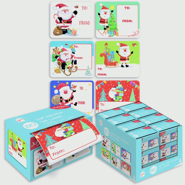 Giftmaker Self Adhesive Jumbo Sticker Labels Box 60