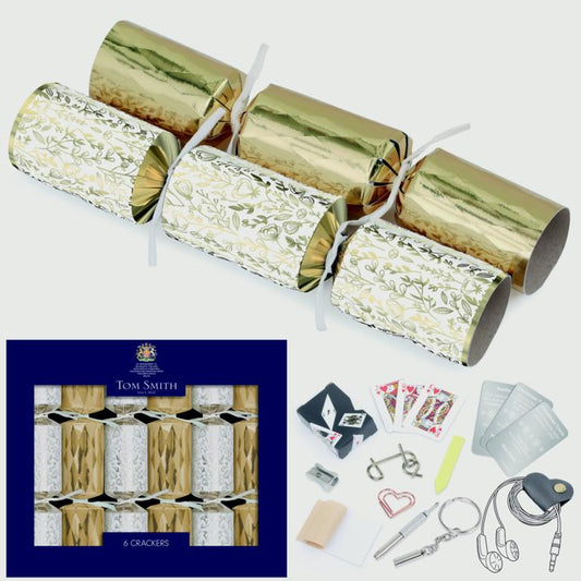 Tom Smith Gold Tree Crackers 8" Pack 3