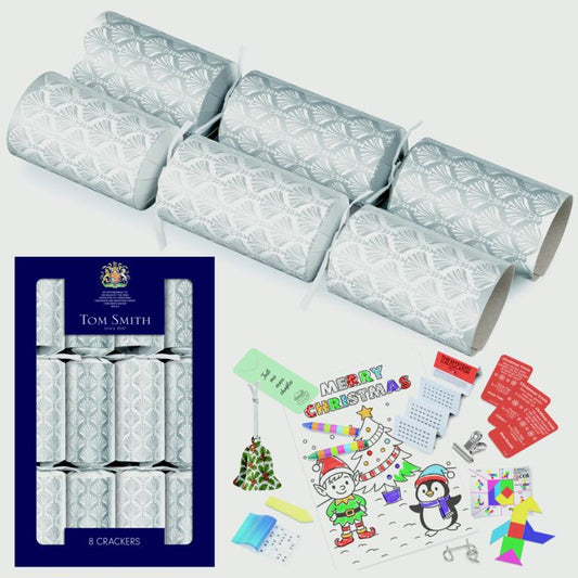 Tom Smith Silver Crackers 12.5" Pack 8