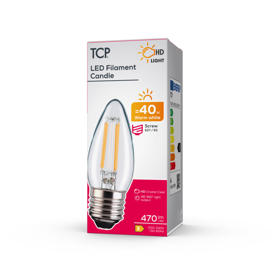 TCP Filament Candle Lamp 470 Lumens