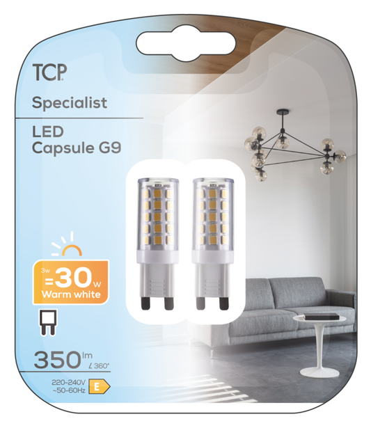 TCP LED G9 Capsule Lamp 350 Lumens