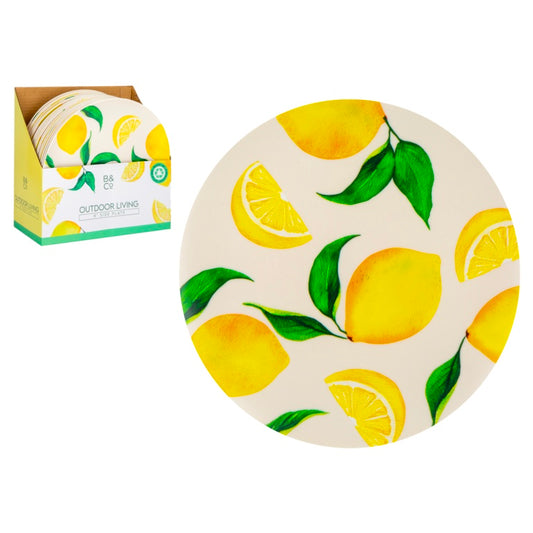 Pms Lemon Design Outdoor Plate 8"