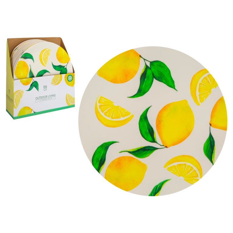 Pms Lemon Design Outdoor Dinner Plate 11"