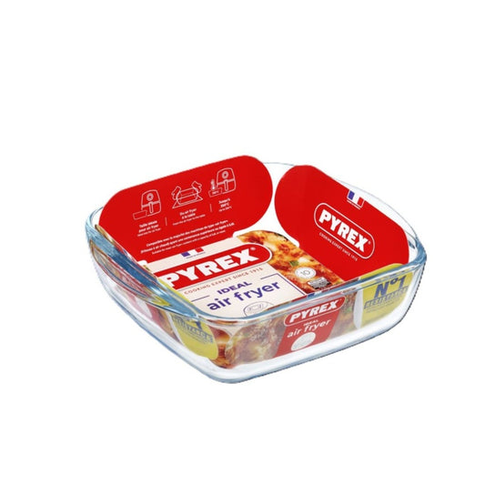 Pyrex Air Fryer Square Glass Dish 1L