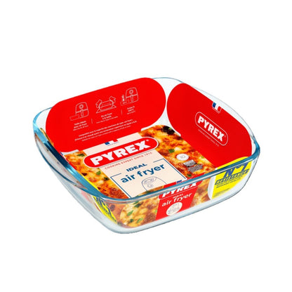 Pyrex Air Fryer Square Glass Dish 2.2L