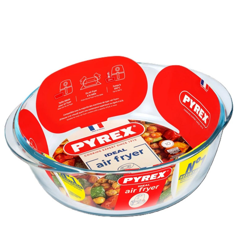 Pyrex Air Fryer Round Glass Dish 2.3L