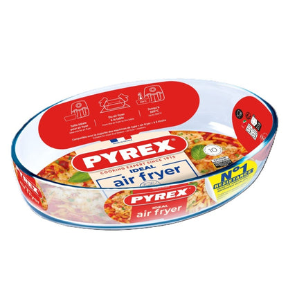 Pyrex Air Fryer Oval Glass Dish 21 x 13cm