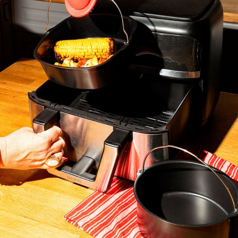 Pyrex Air Fryer Metal Round Roaster 20 x 19 x 7.5cm