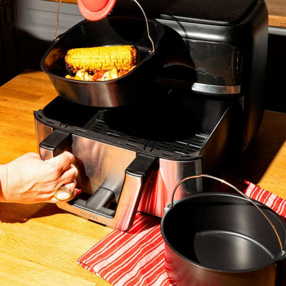Pyrex Air Fryer Metal Round Roaster 20 x 19 x 7.5cm