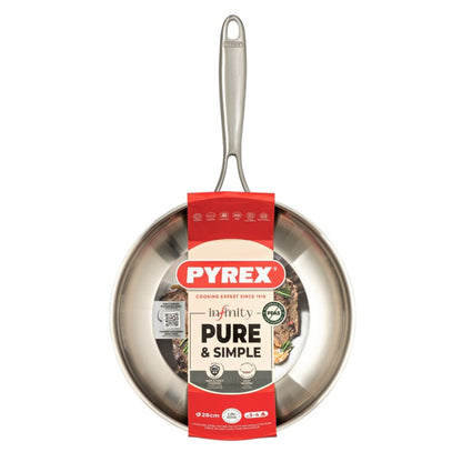 Pyrex Infinity Stainless Steel Frying Pan 28cm