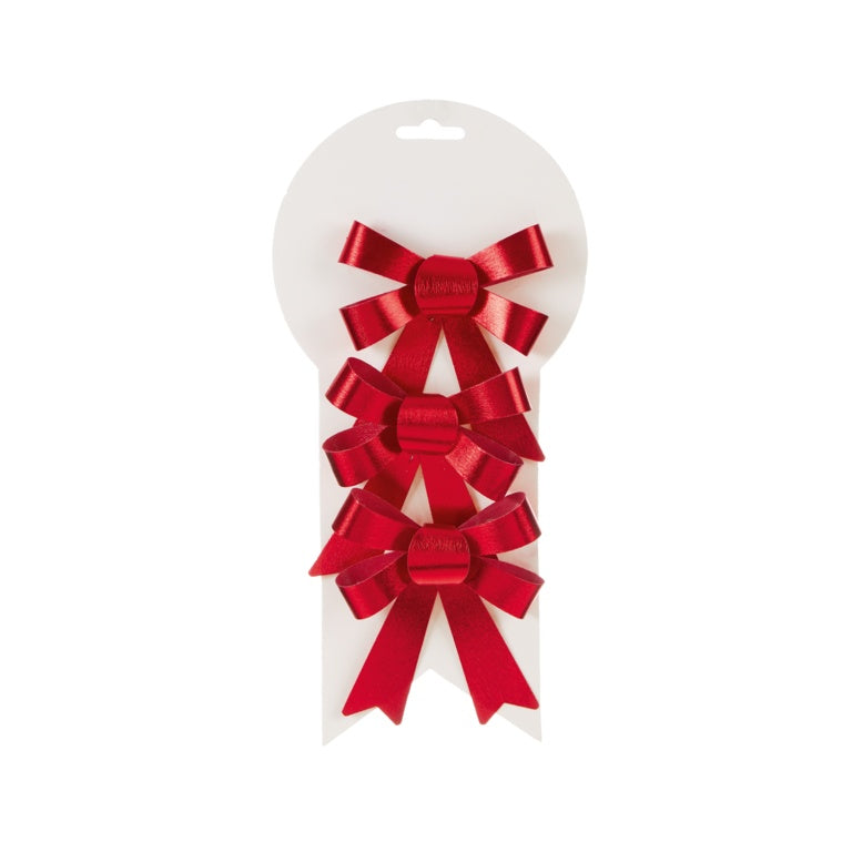 Premier 3 Piece Carded Red Bow 11cm