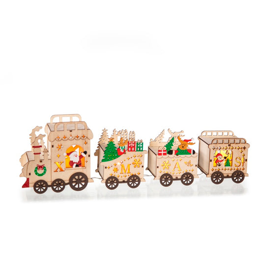 Premier Lit Wooden Santa Train 42cm
