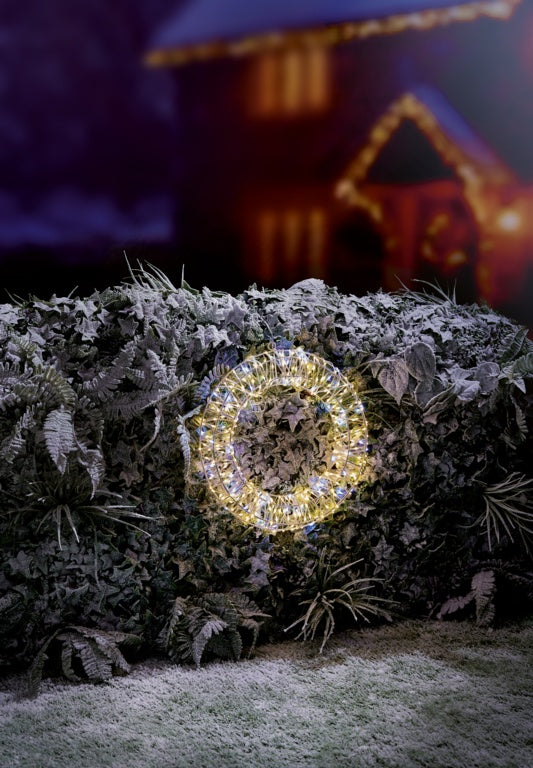 Premier Twinkling Lit Flexibrights Wreath 40cm