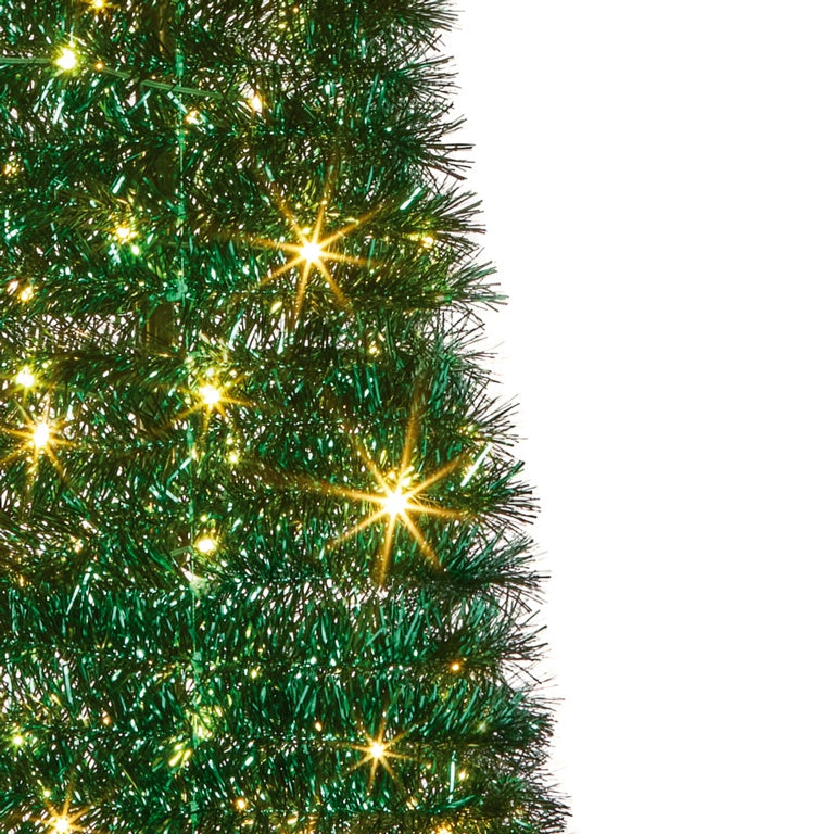 Premier Pre Lit Forest Green Pop Up Tree With Star 1.8m