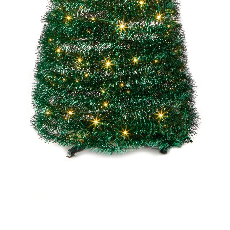 Premier Pre Lit Forest Green Pop Up Tree With Star 1.8m